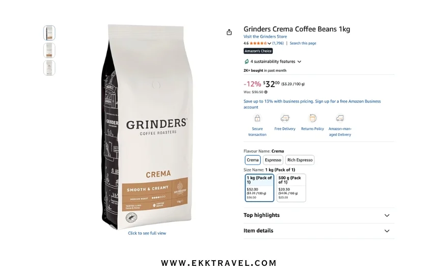 澳洲咖啡豆推薦 Grinders Coffee Crema Roasted Beans