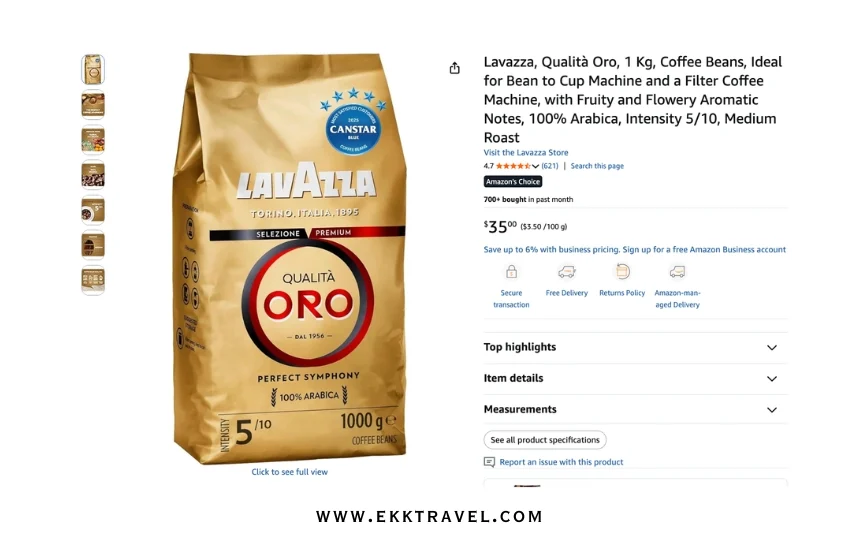 澳洲咖啡豆推薦 Lavazza Qualita Oro Coffee Beans
