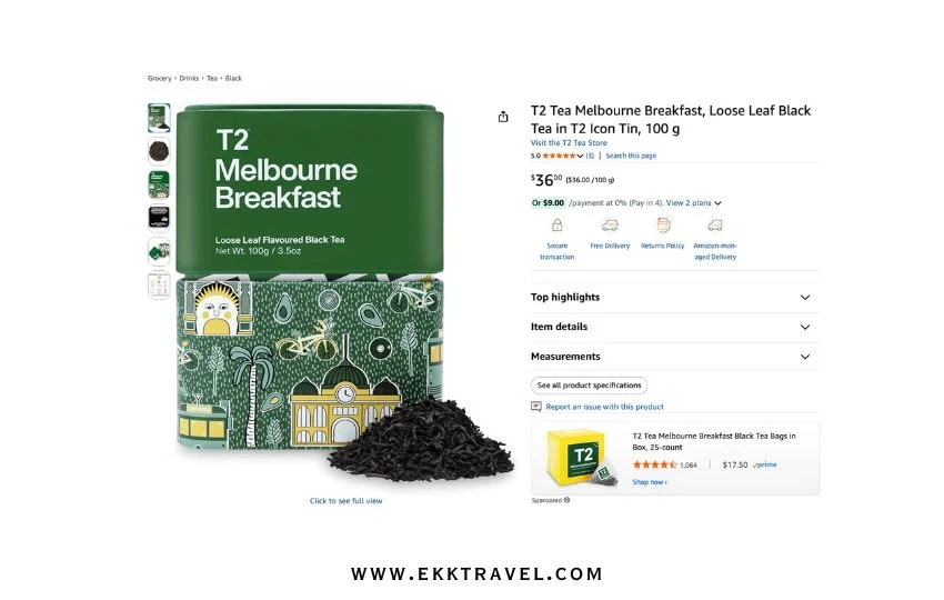 澳洲伴手禮推薦：t2茶葉禮盒